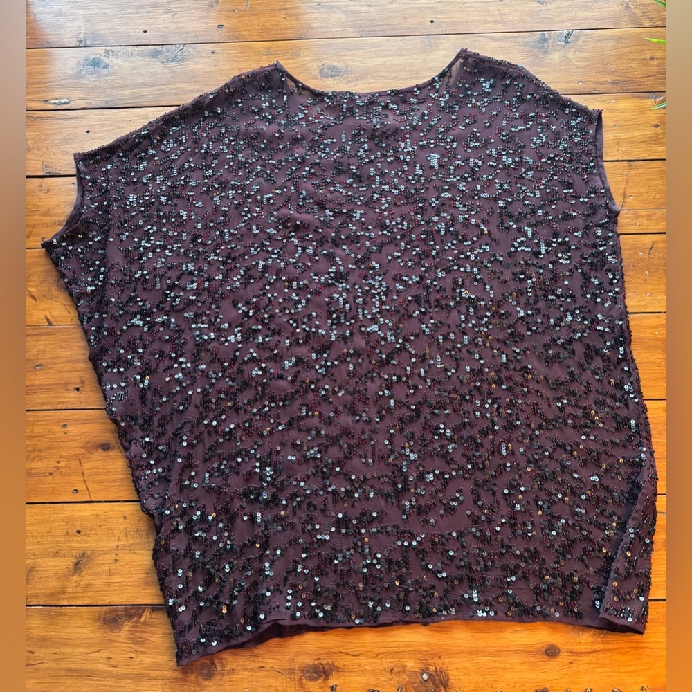 All Saints Sequin Asymetrical Top NWT - Picture 8 of 9